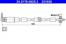 Тормозной шланг 24.5176-0625.3 ATE