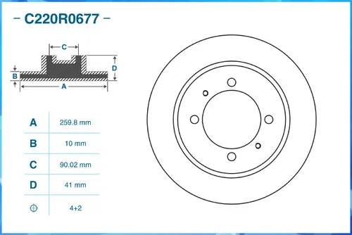 Тормозной диск CWORKS C220R0677