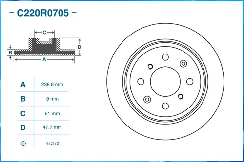 Тормозной диск CWORKS C220R0705
