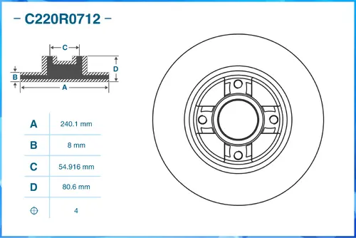 Тормозной диск CWORKS C220R0712