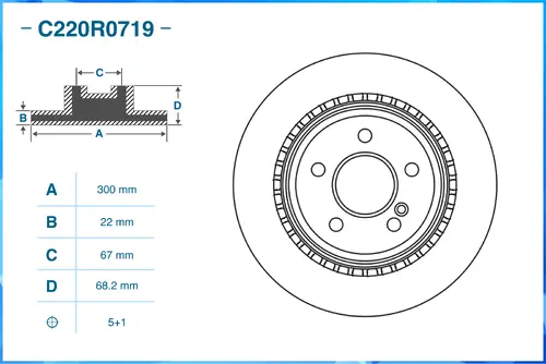 Тормозной диск CWORKS C220R0719