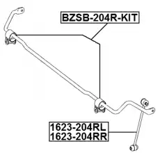 Тяга стабилизатора FEBEST 1623-204RR