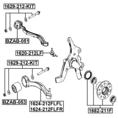Рычаг подвески FEBEST 1624-212FLFL