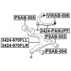 Рычаг подвески FEBEST 3424-PANUPF