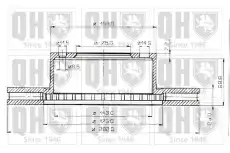 Тормозной диск QUINTON HAZELL BDC3641 вентилируемый ,