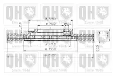 Тормозной диск QUINTON HAZELL BDC3529 вентилируемый ,