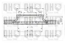 Тормозной диск QUINTON HAZELL BDC4409 вентилируемый ,