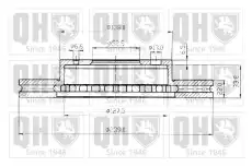 Тормозной диск QUINTON HAZELL BDC3501 вентилируемый ,