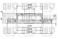 Тормозной диск QUINTON HAZELL BDC3835 вентилируемый ,