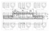 Тормозной диск QUINTON HAZELL BDC4504 вентилируемый ,