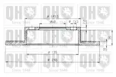 Тормозной диск QUINTON HAZELL BDC4754 полный ,