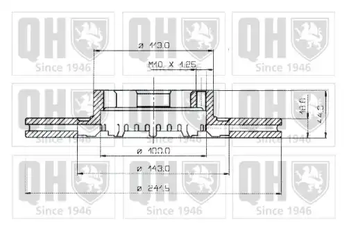 Тормозной диск QUINTON HAZELL BDC3588 вентилируемый ,