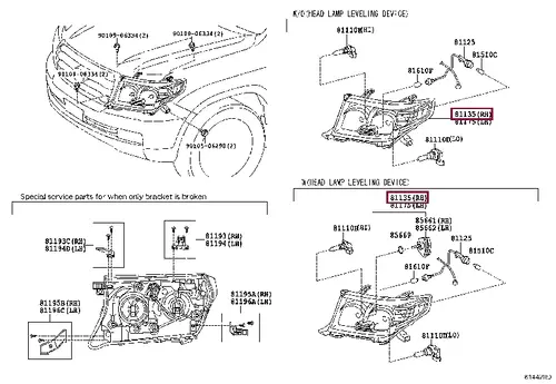 Фара TOYOTA / LEXUS 8110560K12