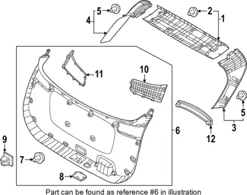 TRIM ASSY-TAIL GATE LWR 81710P1200WK KIA
