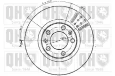 Тормозной диск QUINTON HAZELL BDC3724 вентилируемый ,
