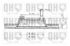Тормозной диск QUINTON HAZELL BDC3502 вентилируемый ,