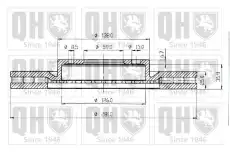 Тормозной диск QUINTON HAZELL BDC4355 вентилируемый ,