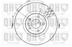 Тормозной диск QUINTON HAZELL BDC4355 вентилируемый ,