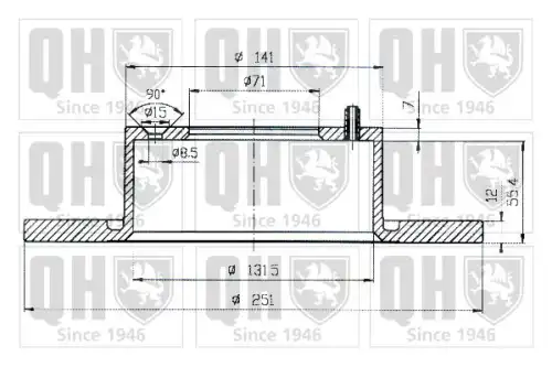 Тормозной диск QUINTON HAZELL BDC4530 полный ,