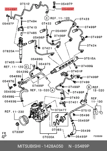 Кольцо уплотнительное автомобильное MITSUBISHI 1428A050