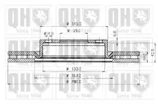 Тормозной диск QUINTON HAZELL BDC4500 вентилируемый ,