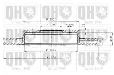Тормозной диск QUINTON HAZELL BDC4364 вентилируемый ,