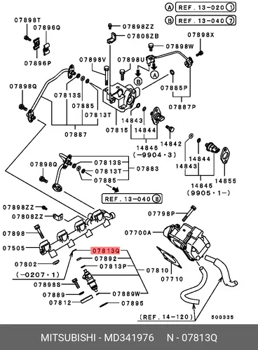 Кольцо уплотнительное автомобильное MITSUBISHI MD341976
