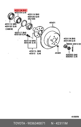 Ступица TOYOTA / LEXUS 90363-40071