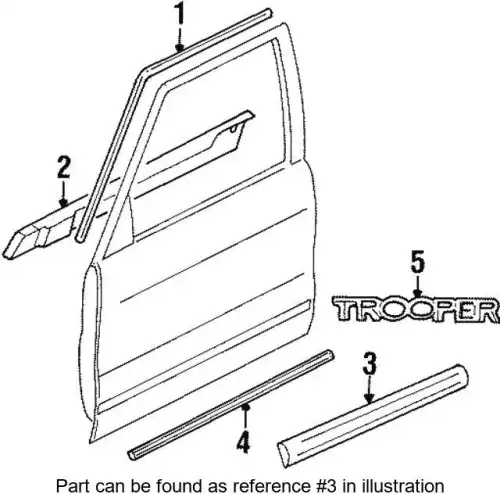 MOLDING, BODY S 8972911991 ISUZU