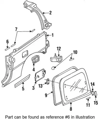 MOLDING, QUARTE 8943642726 ISUZU