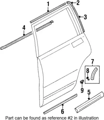 MOLDING, RR DOO 8973612840 ISUZU