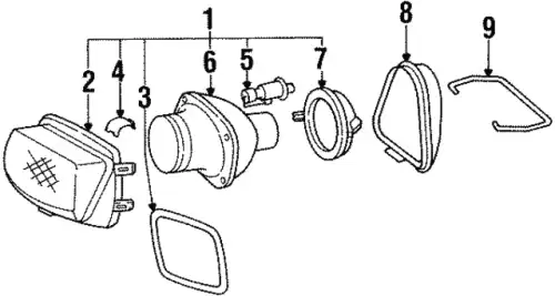Стекло фары MB 129 826 01 90