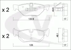 колодки дисковые торм. задн. BMW V20-8129 VAICO