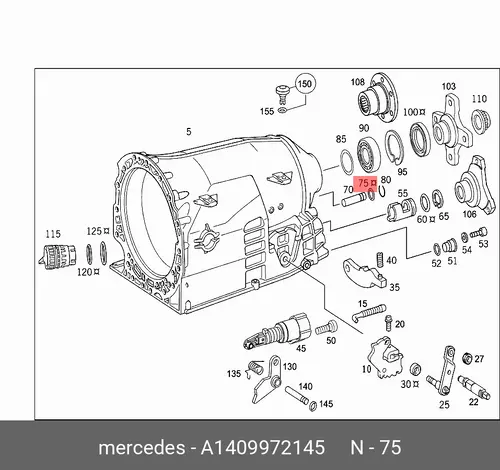 Mercedes-Benz,КОЛЬЦО УПЛОТНИТЕЛЬНОЕ АКП A 140 997 21 45 MB