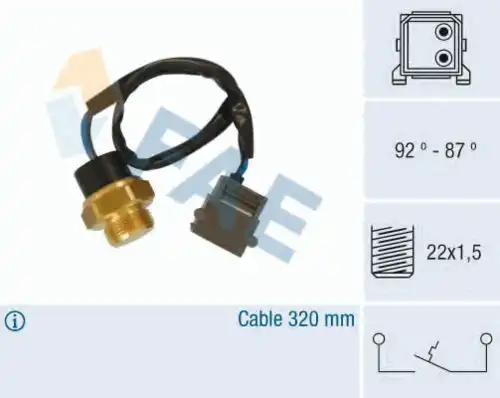 датчик включения вентилятора!\ Saab 9000 2.0i/2.0iT/2.3i 86-94 36730 FAE