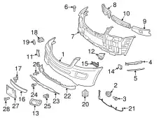 БАМПЕР ПЕРЕДНИЙ 164 885 72 25 9999 MB