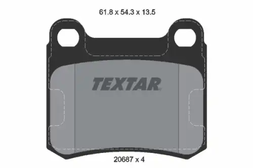 Тормозные колодки дисковые TEXTAR 2068713504