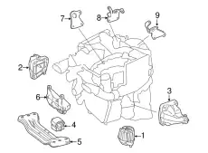 подушка ДВС правая Ford 204 240 50 17 MB