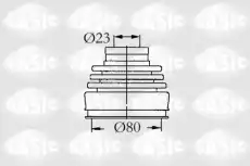 к-кт пыльника ШРУСа внутреннего левого!\ Fiat Tipo/Tempra all <01 9004630 SASIC