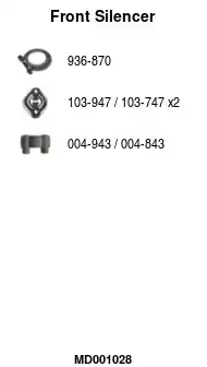 Предглушитель выхлопных газов MD001028 FA1