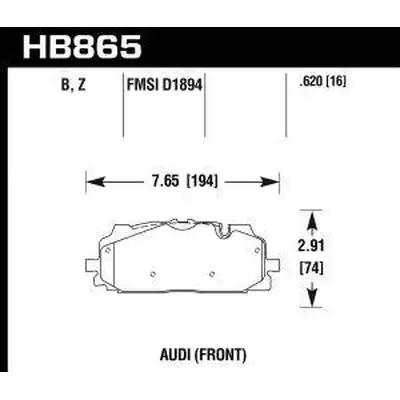 Тормозные колодки дисковые HAWK HB865Z620