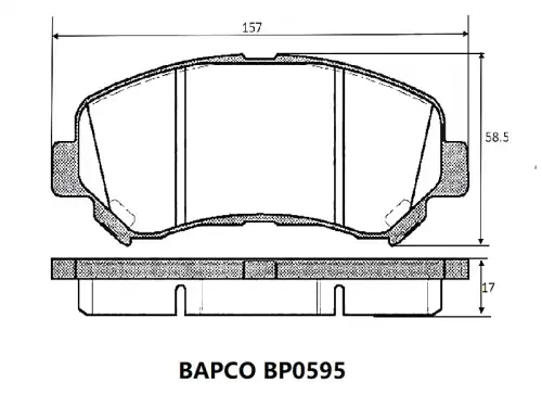 Тормозные колодки дисковые BAPCO BP0595