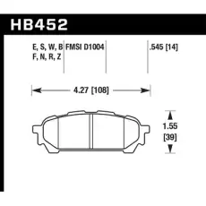 Тормозные колодки дисковые HAWK HB452B545