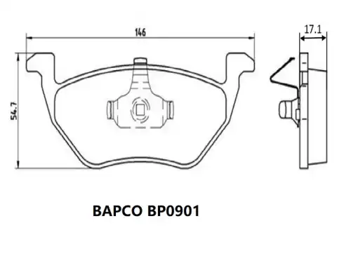 Тормозные колодки дисковые BAPCO BP0901