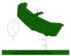 Решетка радиатора MB 219 880 14 83