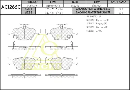 Тормозные колодки ANCHI AC1266C