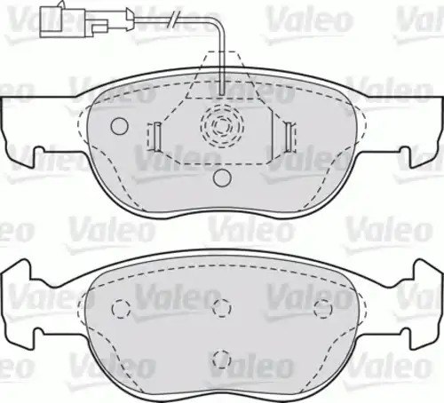 Комплект тормозных колодок, диско 598607 VALEO