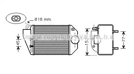Интеркулер AVA VW4221