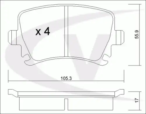 Тормозные колодки дисковые VAICO V10-8173