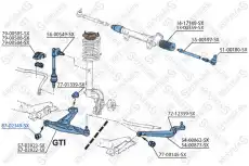 сайлентблок рычага внутр.!\ Peugeot 309 all 84-94 87-02349-SX STELLOX